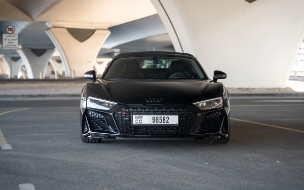 Black Audi R8 Spyder, 2022 Photo 1