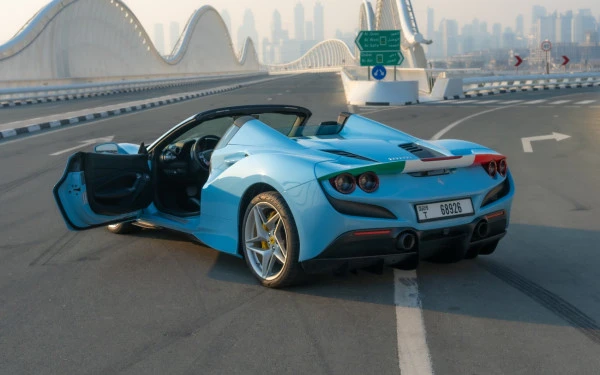 Blue Ferrari F8 Tributo Spider, 2023 Photo 3