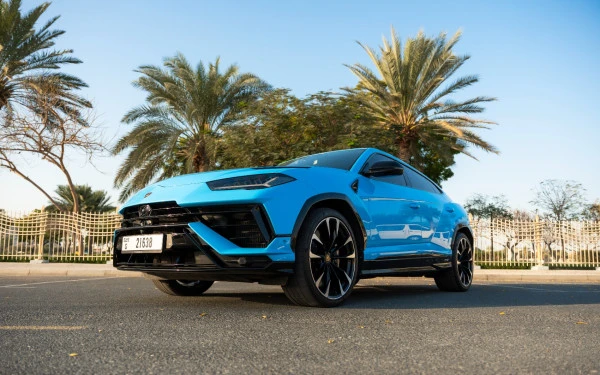Blue Lamborghini Urus, 2023 Photo 1