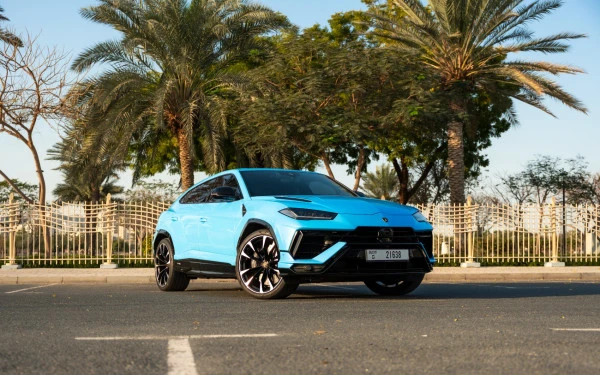 Blue Lamborghini Urus, 2023 Photo 12