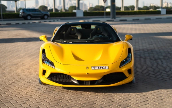Yellow Ferrari F8 Tributo Spider, 2022 Photo 1